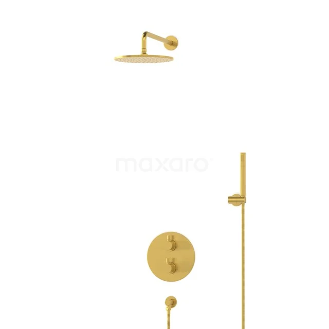 Radius Rain shower Built-in | Gold 25 cm Rain shower Thermostatic BIG55-00004