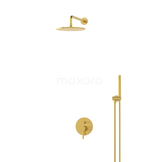 Radius Rain shower Built-in | Gold 25 cm Rain shower Single lever BIG55-00008