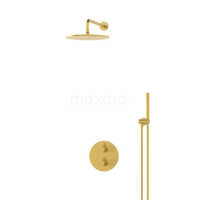 Radius Gold Unterputz-Regenbrausegarnitur, Thermostatarmatur, 30cm Kopfbrause, Gold BIG55-00009 Radius Gold Unterputz-Regenbrausegarnitur, Thermostatarmatur, 30cm Kopfbrause, Gold BIG55-00009