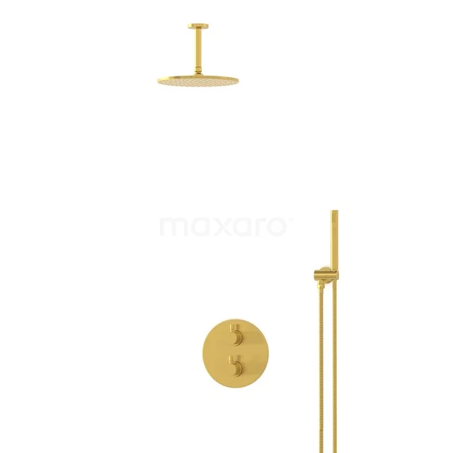 Radius Gold Unterputz-Regenbrausegarnitur, Thermostatarmatur, 25cm Kopfbrause, Gold BIG55-00015 Radius Gold Unterputz-Regenbrausegarnitur, Thermostatarmatur, 25cm Kopfbrause, Gold BIG55-00015