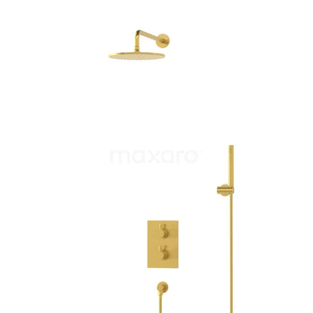Radius Regenduschen Einbau | Gold 25 cm Regenduschen Thermostatisch BIG55-00023