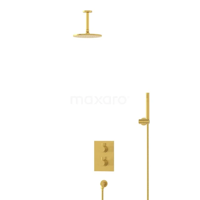 Radius Rain shower Built-in | Gold 20 cm Rain shower Thermostatic BIG55-00029
