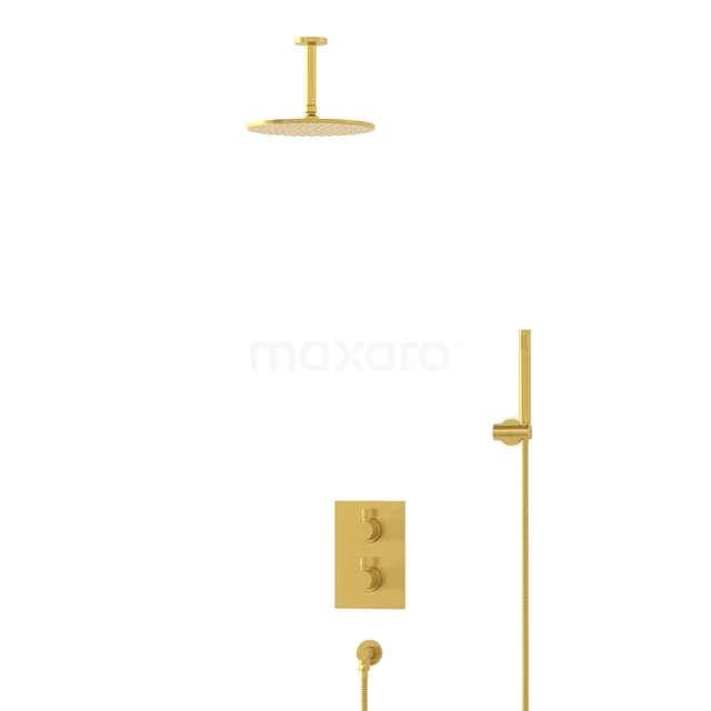 Radius Rain shower Built-in | Gold 25 cm Rain shower Thermostatic BIG55-00032