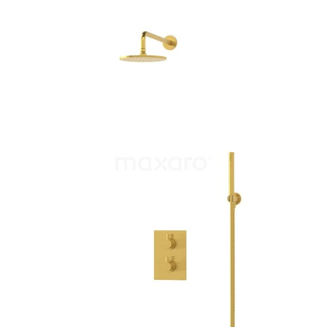 Radius Regenduschen Einbau | Gold 20 cm Regenduschen Thermostatisch BIG55-00038