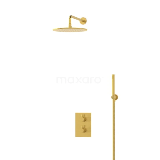 Radius Rain shower Built-in | Gold 30 cm Rain shower Thermostatic BIG55-00044