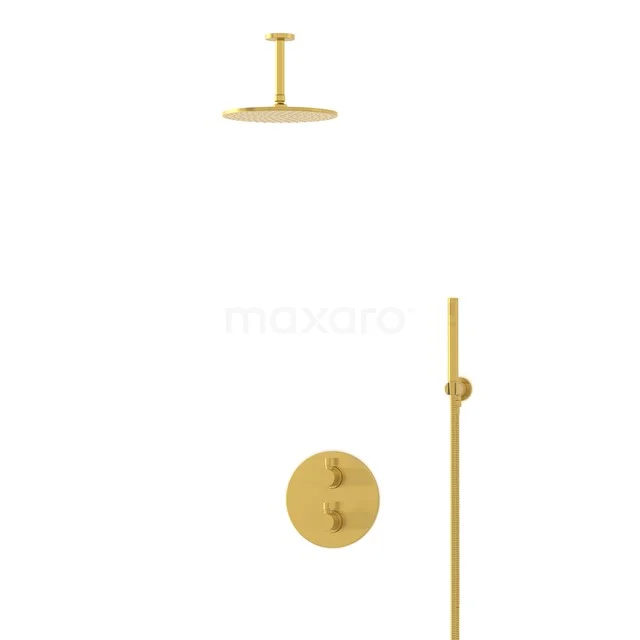Radius Rain shower Built-in | Gold 25 cm Rain shower Thermostatic BIG55-00049