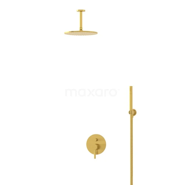 Radius Rain shower Built-in | Gold 25 cm Rain shower Single lever BIG55-00051