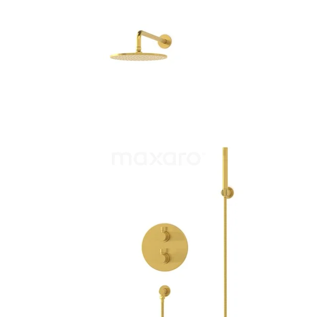 Radius Rain shower Built-in | Gold 25 cm Rain shower Thermostatic BIG55-00076