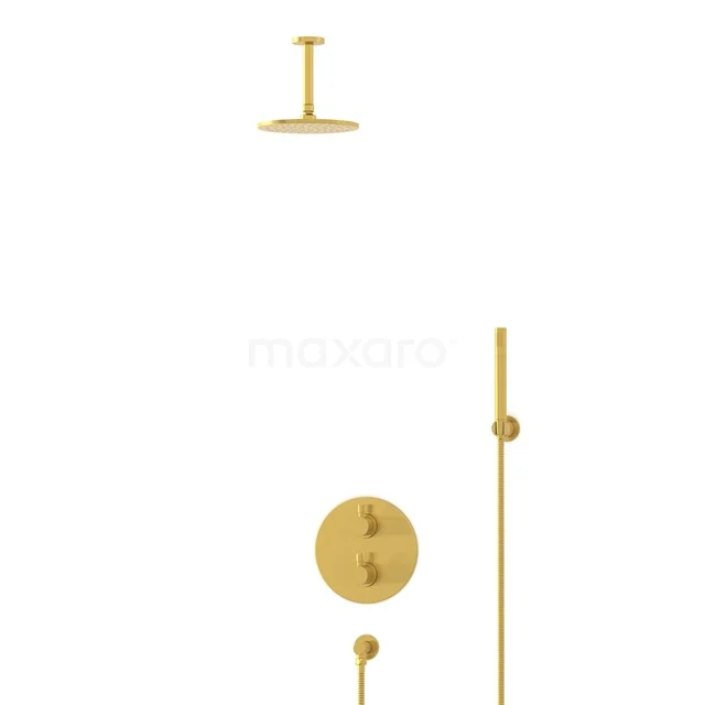 Radius Rain shower Built-in | Gold 20 cm Rain shower Thermostatic BIG55-00082
