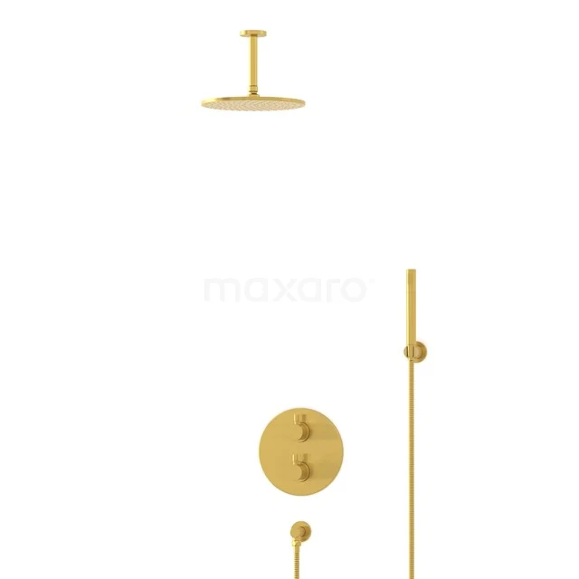 Radius Rain shower Built-in | Gold 25 cm Rain shower Thermostatic BIG55-00085
