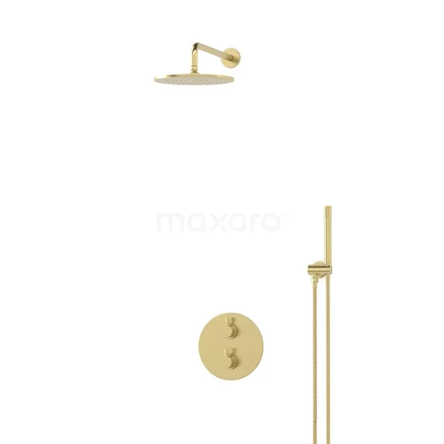 Radius Rain shower Built-in | Light gold 25 cm Rain shower Thermostatic BIL55-00002