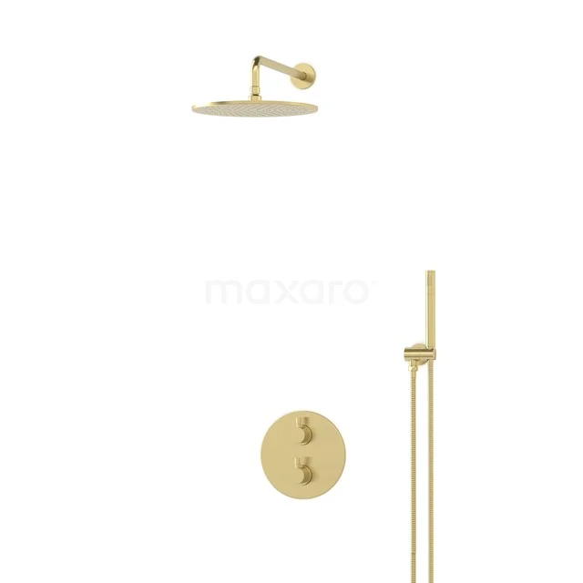 Radius Regenduschen Einbau | Helles Gold 30 cm Regenduschen Thermostatisch BIL55-00009