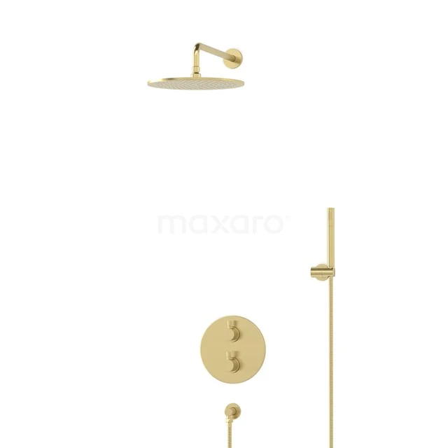 Radius Regenduschen Einbau | Helles Gold 30 cm Regenduschen Thermostatisch BIL55-00025