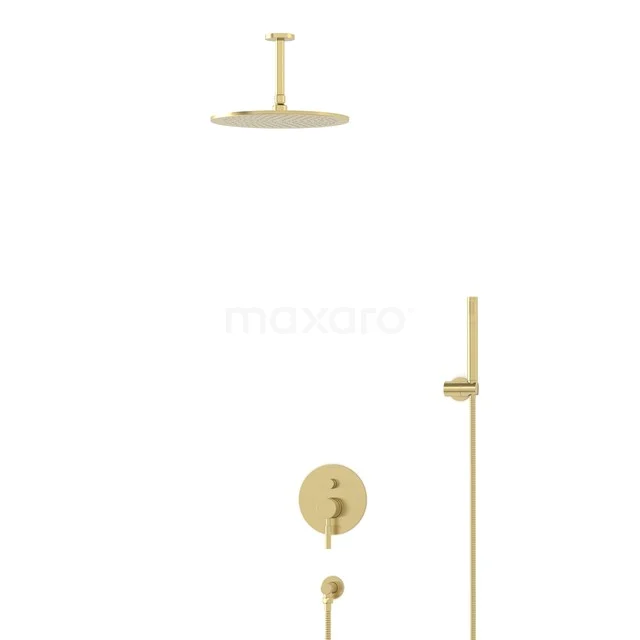 Radius Rain shower Built-in | Light gold 30 cm Rain shower Single lever BIL55-00036