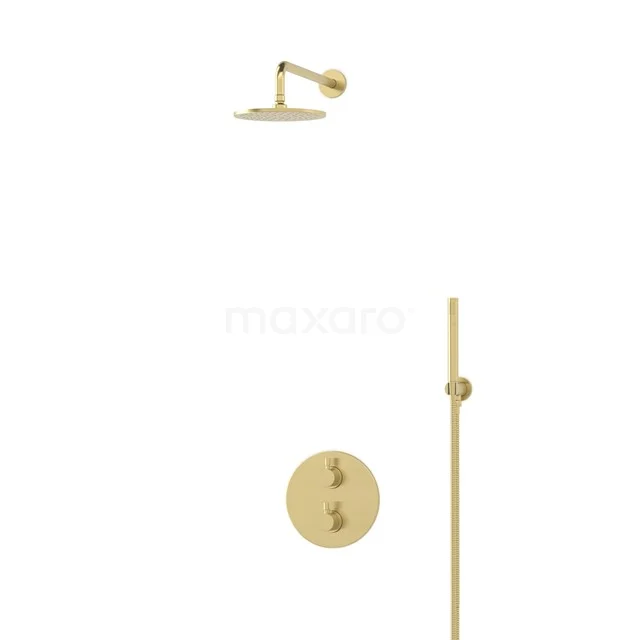 Radius Regenduschen Einbau | Helles Gold 20 cm Regenduschen Thermostatisch BIL55-00037