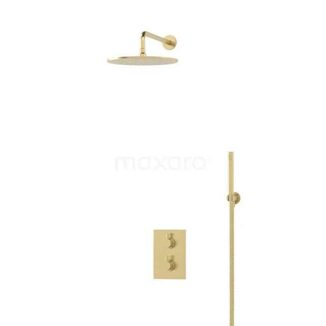 Radius Regenduschen Einbau | Helles Gold 30 cm Regenduschen Thermostatisch BIL55-00044