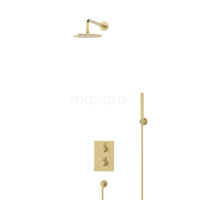 Radius Regenduschen Einbau | Helles Gold 20 cm Regenduschen Thermostatisch BIL55-00074