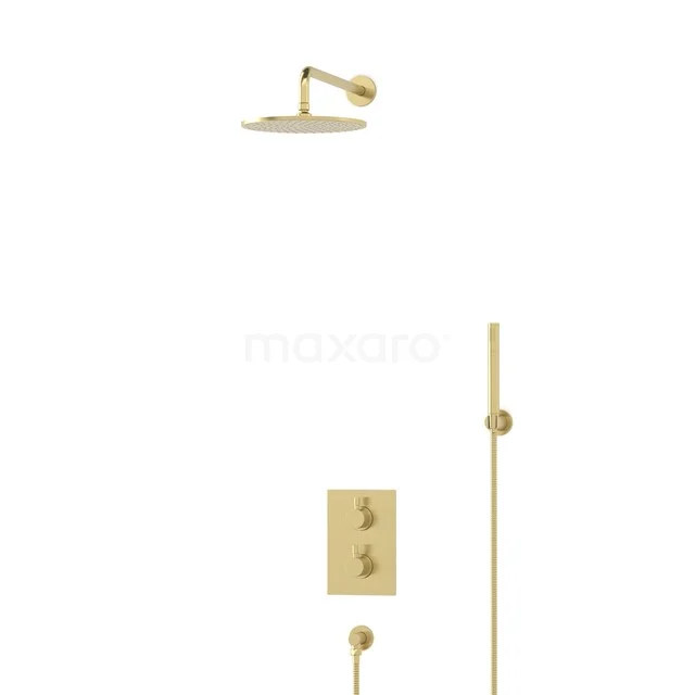 Radius Rain shower Built-in | Light gold 25 cm Rain shower Thermostatic BIL55-00077