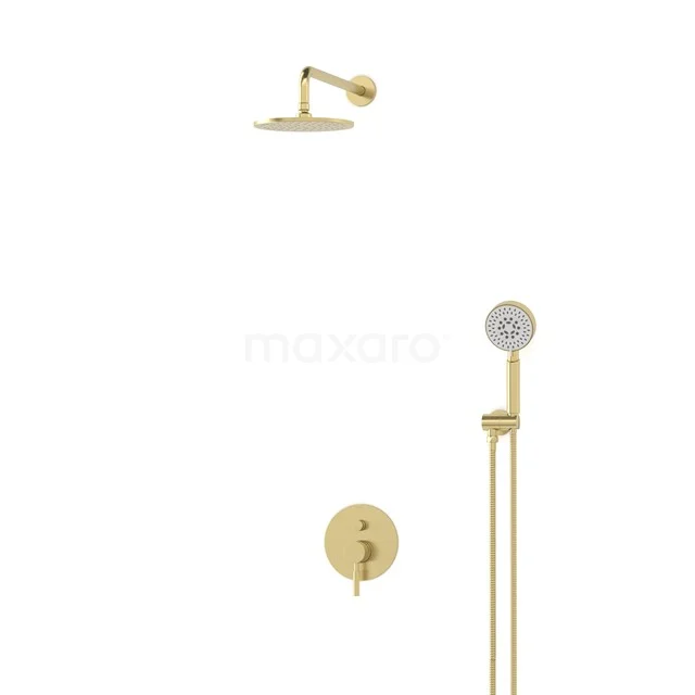 Radius Regenduschen Einbau | Helles Gold 20 cm Regenduschen Eingriff BIL55-00093