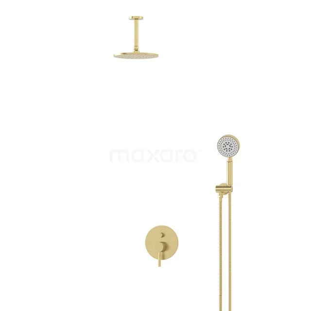 Radius Regenduschen Einbau | Helles Gold 20 cm Regenduschen Eingriff BIL55-00102