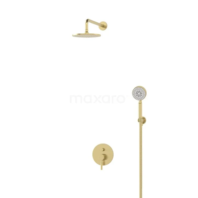 Radius Einbau-Regenbrausegarnitur | Light Gold 20 cm Kopfbrause Einhandmischbatterie BIL55-00111