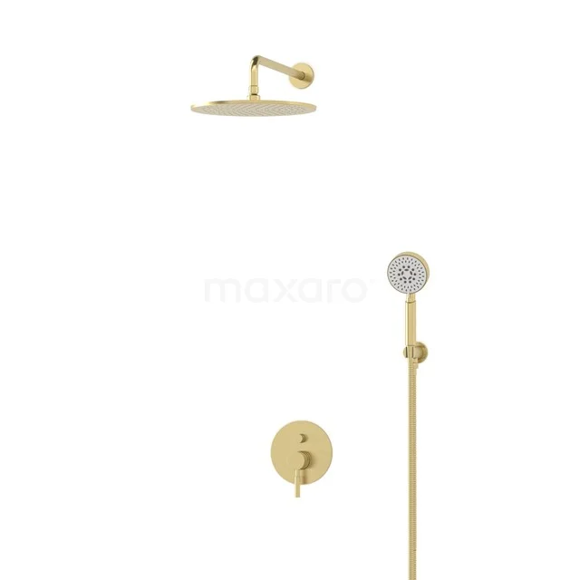 Radius Rain shower Built-in | Light gold 30 cm Rain shower Single lever BIL55-00117