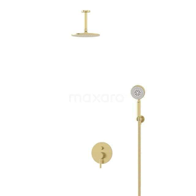 Radius Regenduschen Einbau | Helles Gold 20 cm Regenduschen Eingriff BIL55-00120