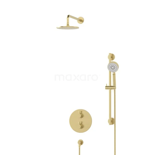 Radius Rain shower Built-in | Light gold 20 cm Rain shower Thermostatic BIL55-00127