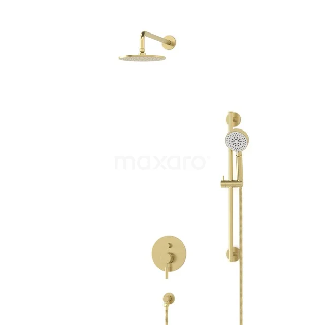 Radius Rain shower Built-in | Light gold 20 cm Rain shower Single lever BIL55-00129