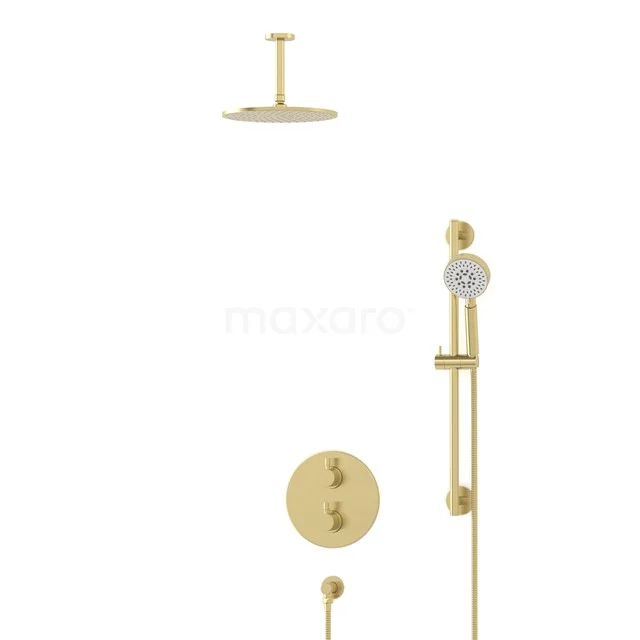 Radius Rain shower Built-in | Light gold 25 cm Rain shower Thermostatic BIL55-00139