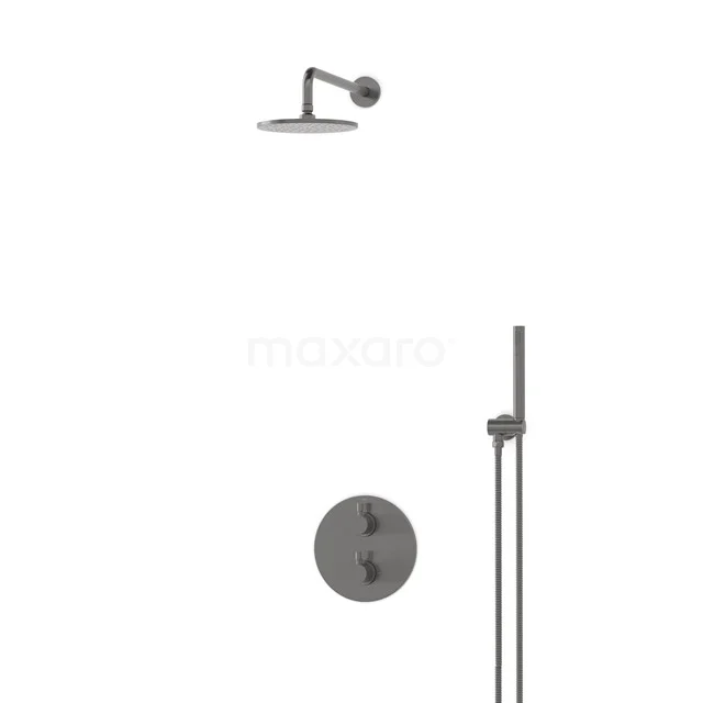 Radius Rain shower Built-in | Black metal 20 cm Rain shower Thermostatic BIM55-00001