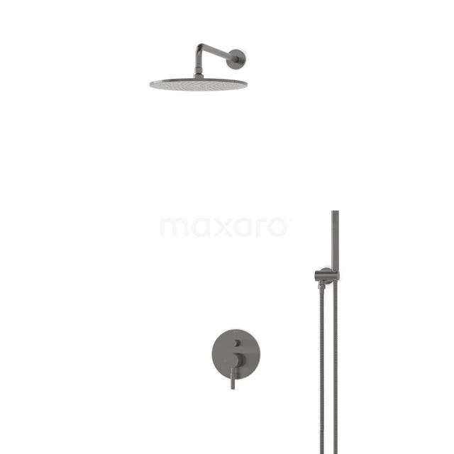 Radius Rain shower Built-in | Black metal 30 cm Rain shower Single lever BIM55-00011