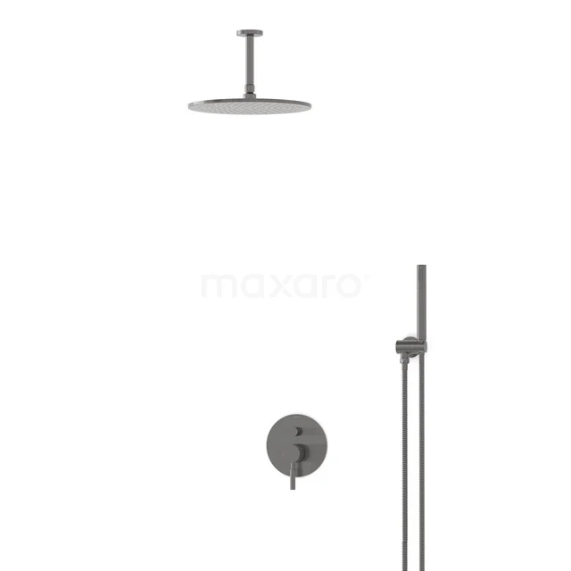 Radius Rain shower Built-in | Black metal 30 cm Rain shower Single lever BIM55-00020