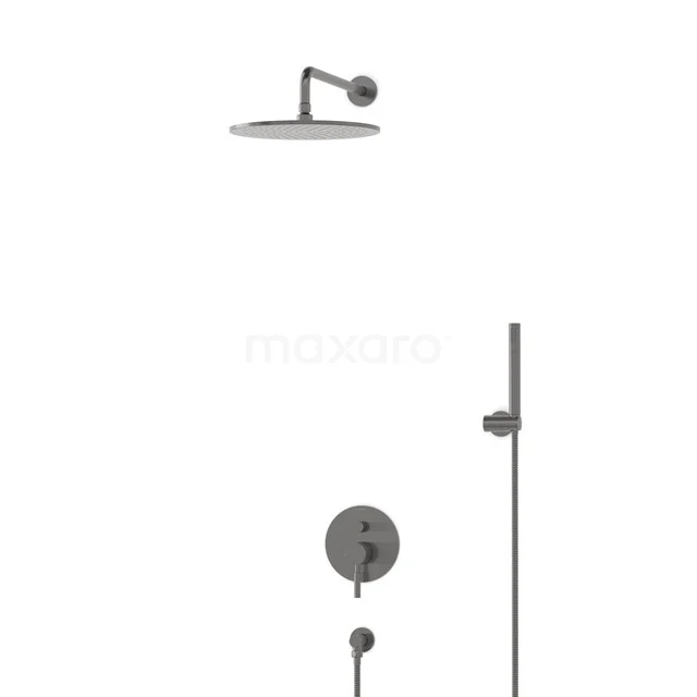 Radius Regenduschen Einbau | Schwarzes Metall 30 cm Regenduschen Eingriff BIM55-00027