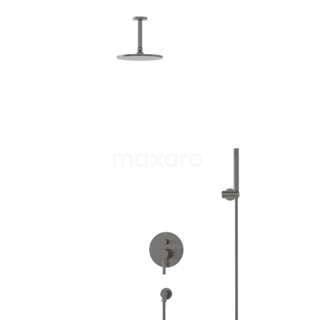 Radius Rain shower Built-in | Black metal 20 cm Rain shower Single lever BIM55-00030
