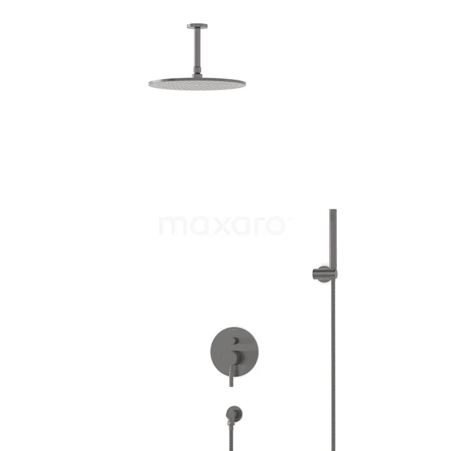 Radius Rain shower Built-in | Black metal 30 cm Rain shower Single lever BIM55-00036