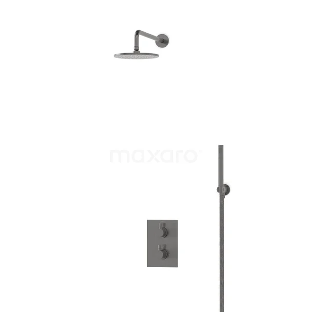 Radius Regenduschen Einbau | Schwarzes Metall 20 cm Regenduschen Thermostatisch BIM55-00038