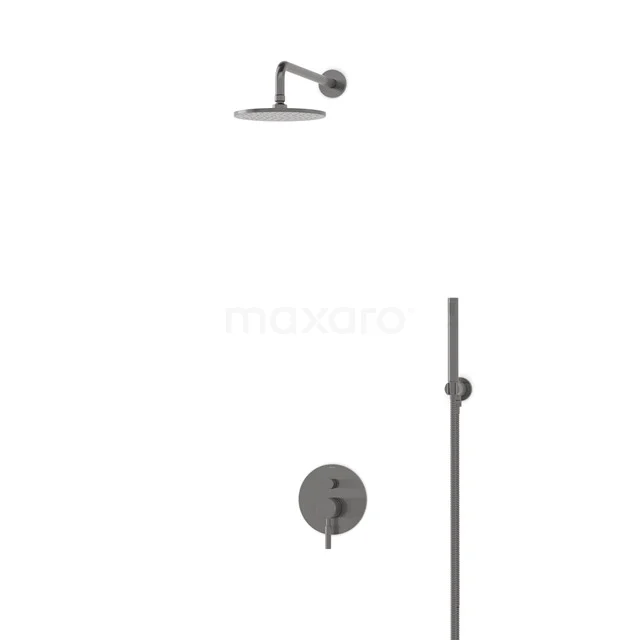 Radius Rain shower Built-in | Black metal 20 cm Rain shower Single lever BIM55-00039