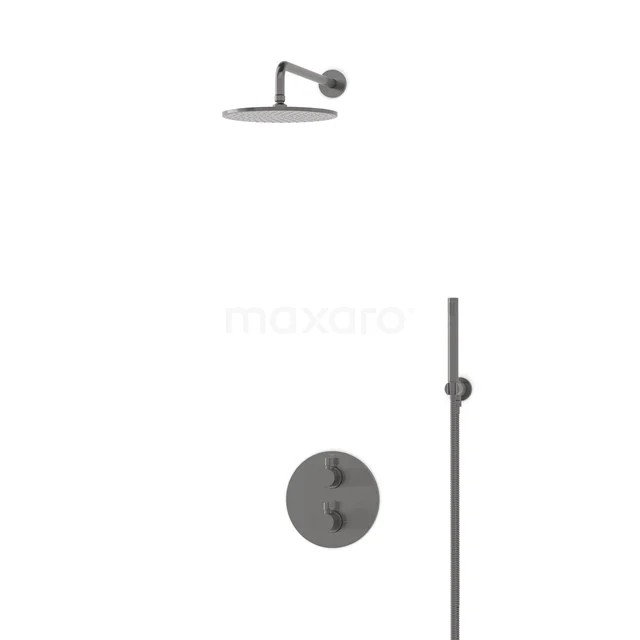 Radius Regenduschen Einbau | Schwarzes Metall 25 cm Regenduschen Thermostatisch BIM55-00040