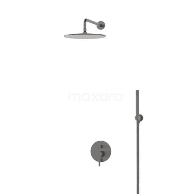 Radius Regenduschen Einbau | Schwarzes Metall 30 cm Regenduschen Eingriff BIM55-00045