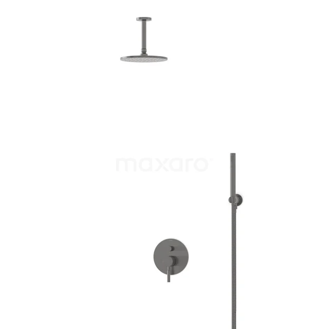 Radius Rain shower Built-in | Black metal 20 cm Rain shower Single lever BIM55-00048