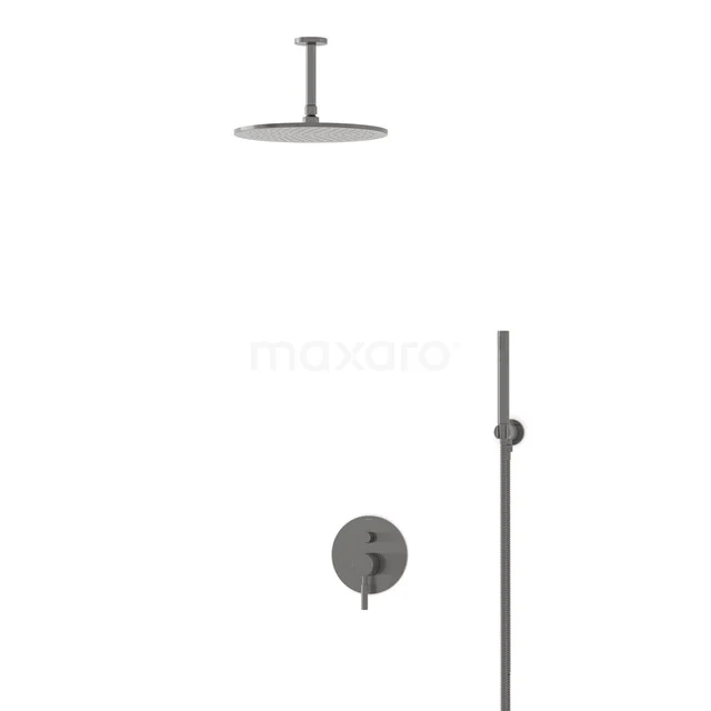 Radius Rain shower Built-in | Black metal 30 cm Rain shower Single lever BIM55-00054