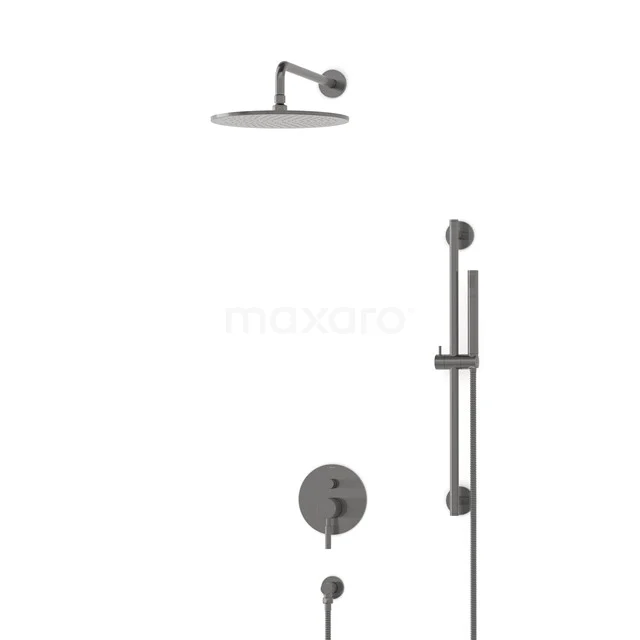 Radius Rain shower Built-in | Black metal 30 cm Rain shower Single lever BIM55-00063
