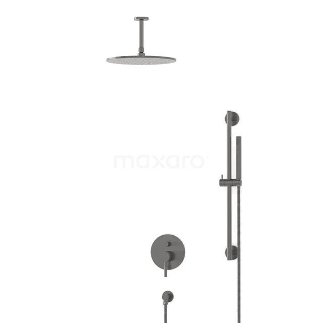 Radius Rain shower Built-in | Black metal 30 cm Rain shower Single lever BIM55-00072