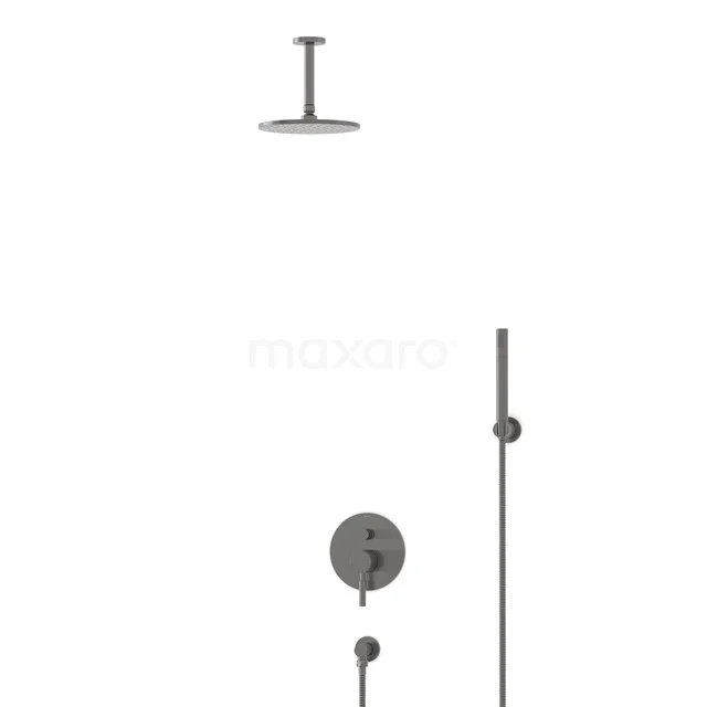 Radius Rain shower Built-in | Black metal 20 cm Rain shower Single lever BIM55-00084