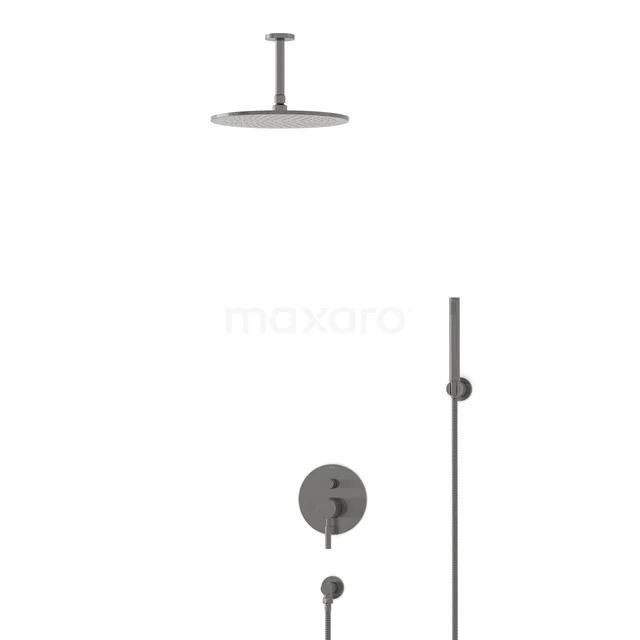 Radius Regenduschen Einbau | Schwarzes Metall 30 cm Regenduschen Eingriff BIM55-00090