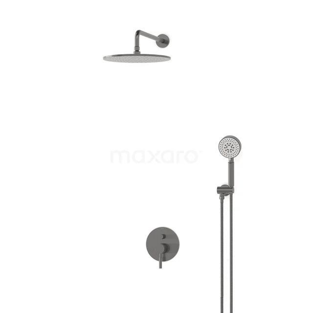 Radius Rain shower Built-in | Black metal 30 cm Rain shower Single lever BIM55-00099