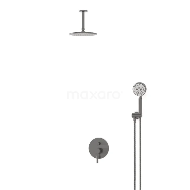 Radius Rain shower Built-in | Black metal 20 cm Rain shower Single lever BIM55-00102