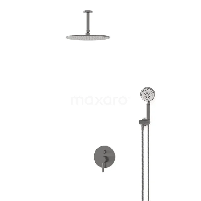 Radius Rain shower Built-in | Black metal 30 cm Rain shower Single lever BIM55-00108