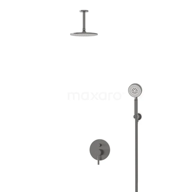 Radius Rain shower Built-in | Black metal 20 cm Rain shower Single lever BIM55-00120